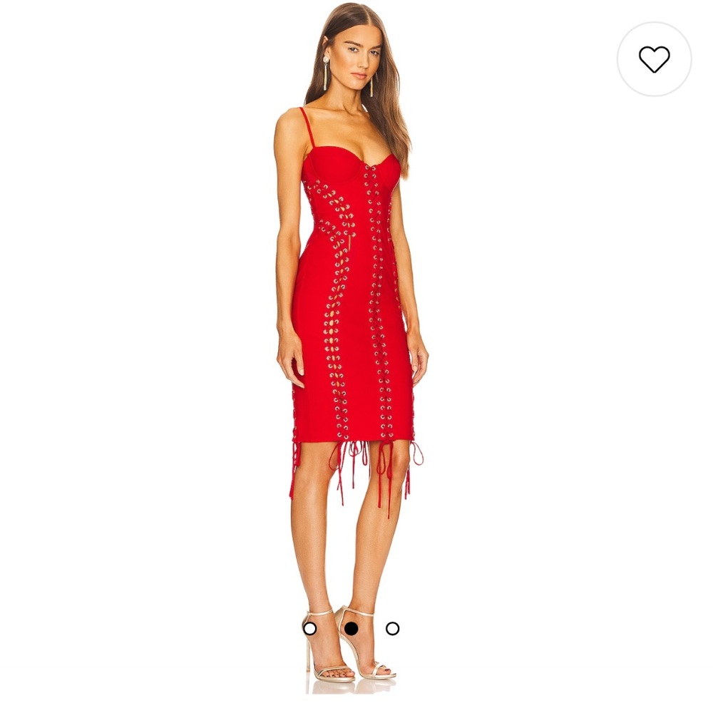 Anyssa Dress in Red Michael Costello